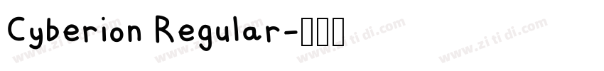 Cyberion Regular字体转换